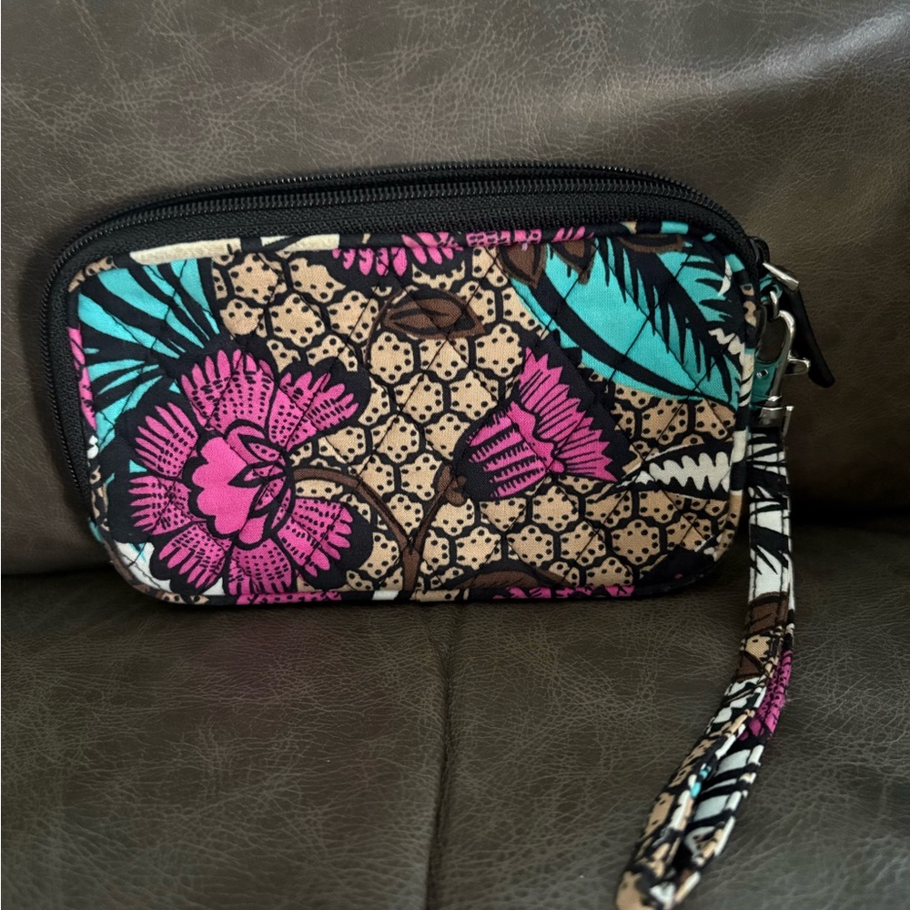 Vera Bradley Floral Zip Wristlet - Picture 2 of 6